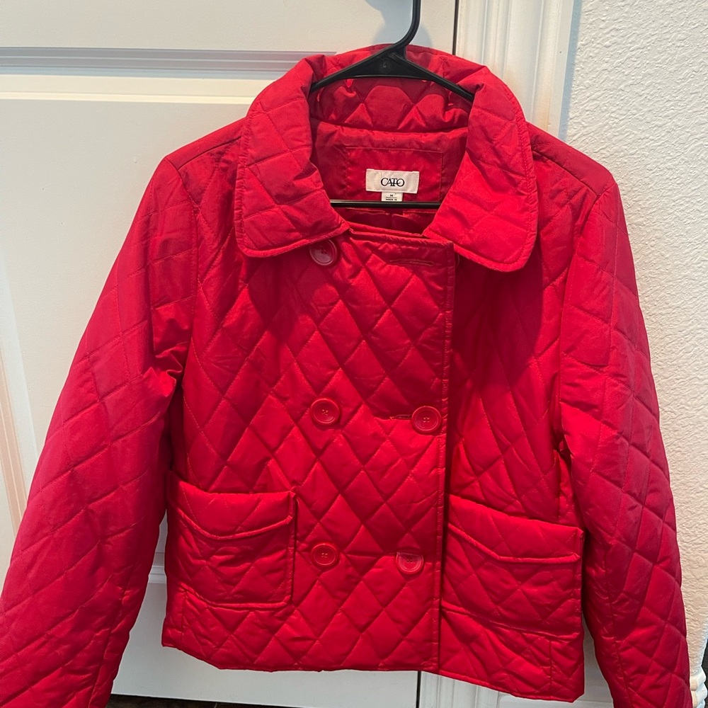Cato Vibrant Red Quilted Jacket